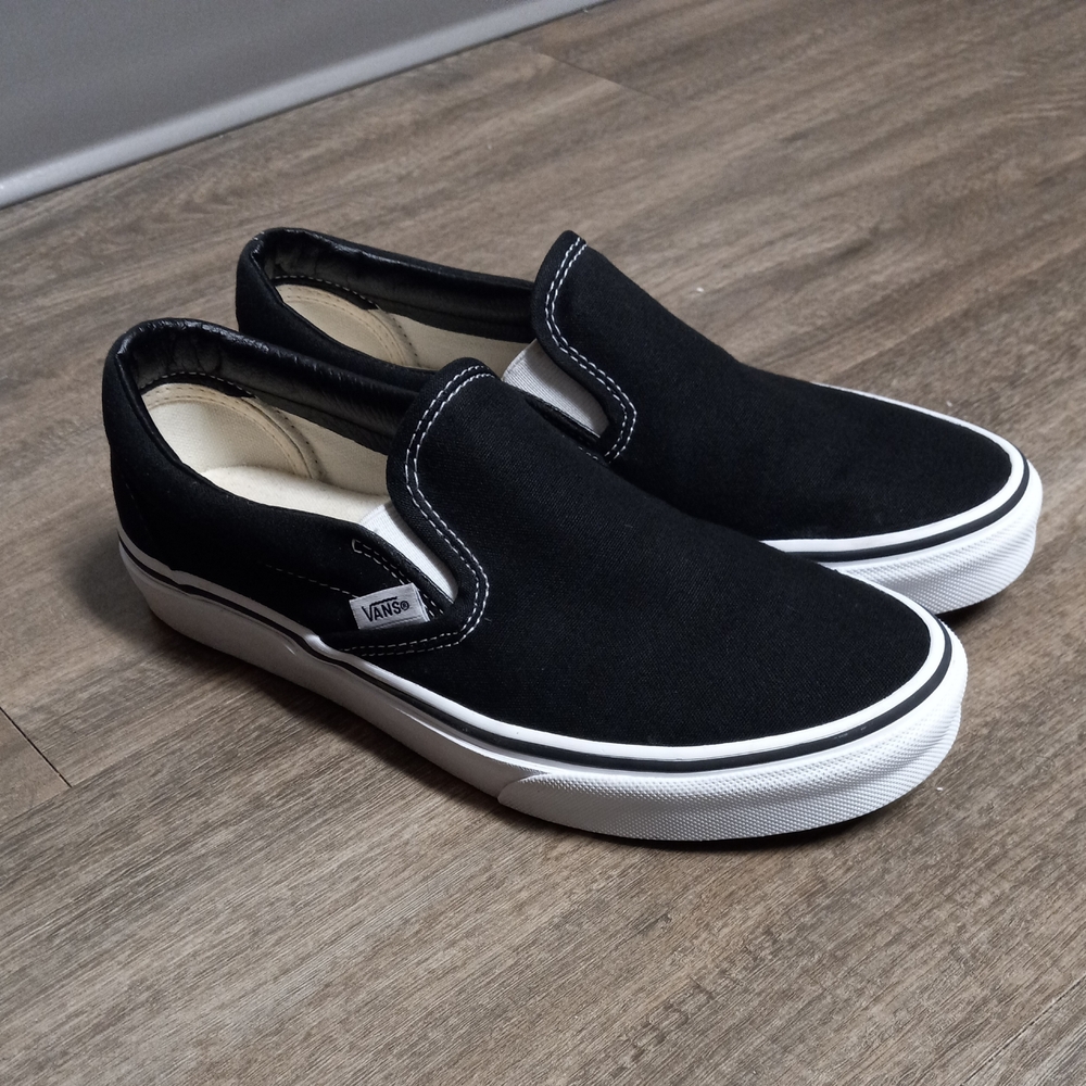 Vans Classic Slip-On Black Size Mens 7/ Womens 8.5